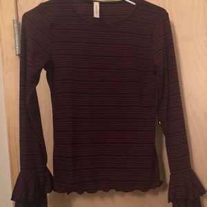 Maroon and black top